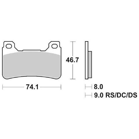 Pastiglie Freno Anteriore Racing 809ds-1 - Foto 1