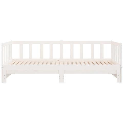 Divano Letto Con Letto Estraibile Bianco 90x190cm Massello Pino - Foto 9