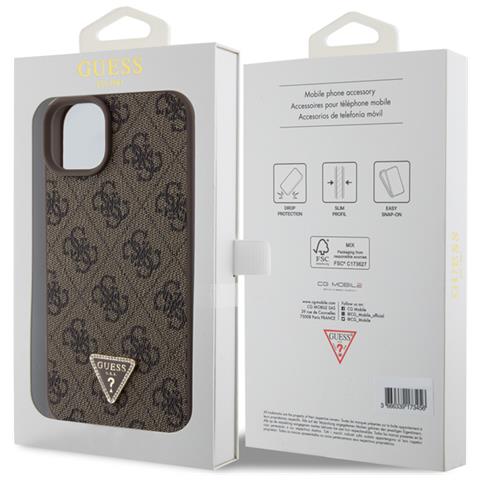 Cover Per Iphone 15 Plus Triangle Diamond 4g, Marrone - Foto 3