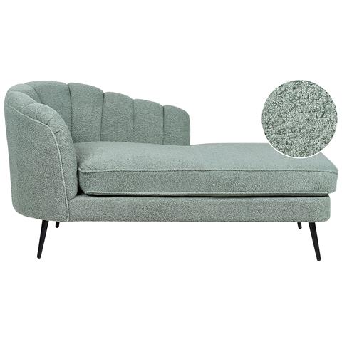 Chaise Longue Versione Sinistra Allier Bouclé Verde - Foto 8