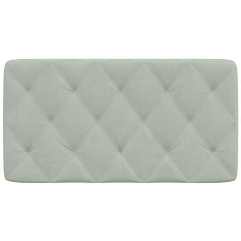 Cuscino Testiera Grigio Chiaro 100 Cm In Velluto - Foto 2