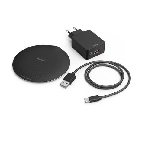 QI-FC15 Metal Smartphone Nero AC Carica wireless Ricarica rapida Interno - Foto 3