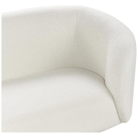 Divano 2 Posti Loen Bouclé Bianco - Foto 2