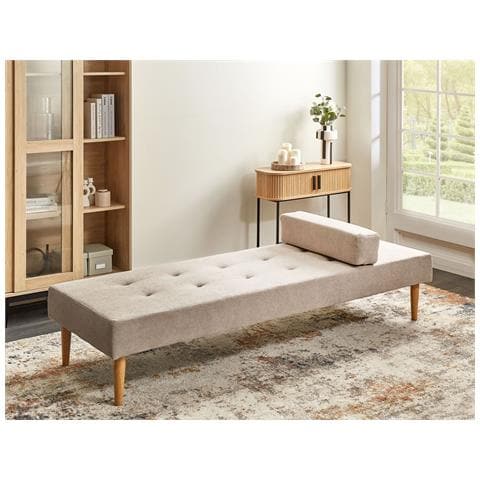 Chaise Longue Niort Tessuto Beige - Foto 1