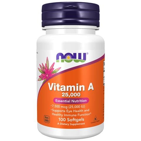Vitamina A 25000 Ui 100 Capsule Morbide Now Foods - Foto 1