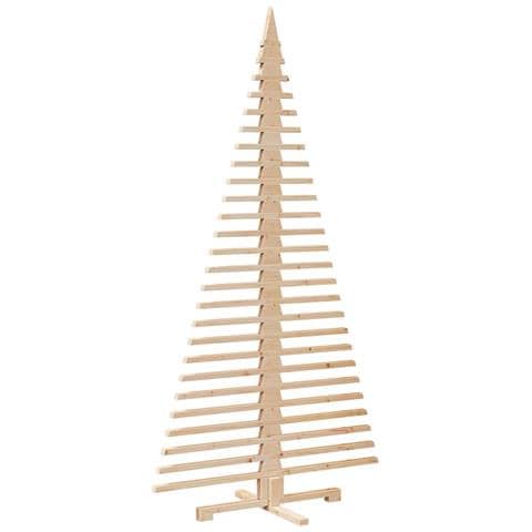 Albero Di Natale Decorativo In Legno 210 Cm Legno Massello Pino - Foto 2