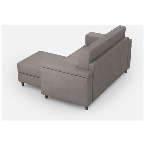 Divano Marrak 2 Posti (due Sedute Da 60cm) + Pouf Misure Esterne L. 148 P. 155 Colore Grigio - Foto 5