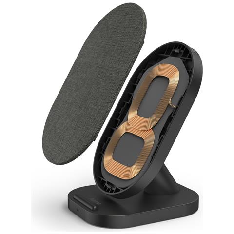 QI-FC15S-Fab Smartphone Nero USB Carica wireless Ricarica rapida Interno - Foto 2