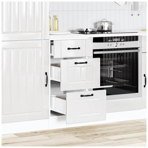 Base Da Cucina Lucca Bianco Lucido In Legno Multistrato - Foto 3