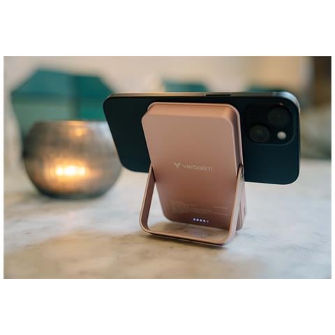 Charge 'n' Go Magnetic Wireless Polimeri di litio (LiPo) 10000 mAh Carica wireless Nero - Foto 7