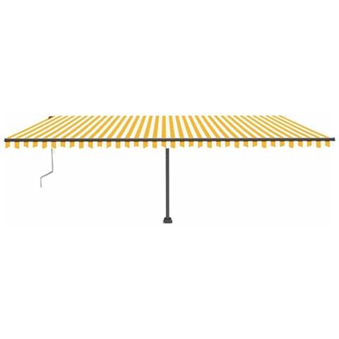 Tenda Da Sole Autoportante Automatica 600x300 Cm Gialla Bianca - Foto 1