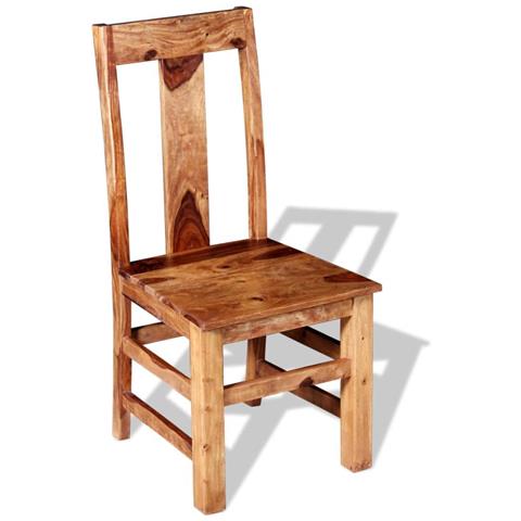 Set Sedie Da Pranzo 2 Pz In Legno Massello Di Acacia - Foto 1