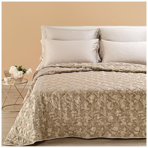 Copriletto Trapuntato Matrimoniale Dreaming Nabucco In Raso Jacquard Colore Grigio Misura Matrimoniale - Foto 1