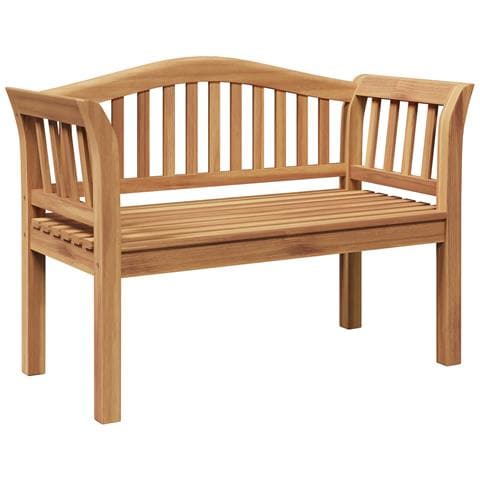 Panchina da giardino 120x53.5x85 cm in legno massello di teak - Foto 1