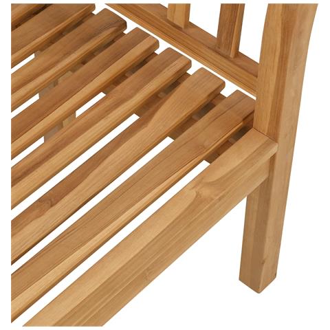 Panchina da giardino 120x53.5x85 cm in legno massello di teak - Foto 9