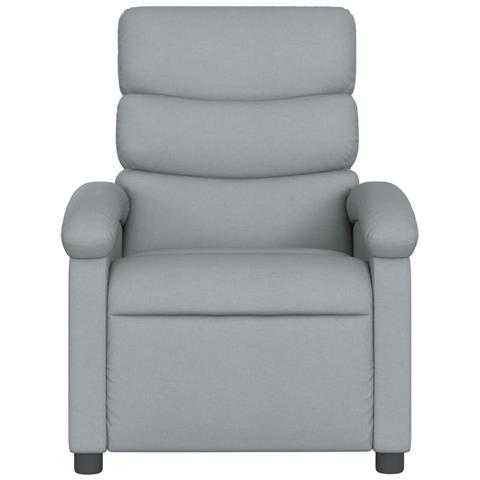 Poltrona Reclinabile Massaggio Elettrica Grigio Chiaro Tessuto - Foto 9