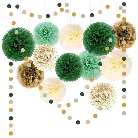 Pomponi Set 23 Pezzi Decorazione Stile Vintage Multicolore - Foto 1