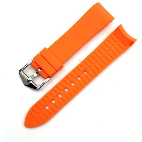 Cinturino Universale In Silicone Per Smartwatch Con Estremità Curva, Compatibile Con Samsung, Huawei, Xiaomi Orange 20 Mm - Foto 1