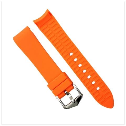 Cinturino Universale In Silicone Per Smartwatch Con Estremità Curva, Compatibile Con Samsung, Huawei, Xiaomi Orange 20 Mm - Foto 6