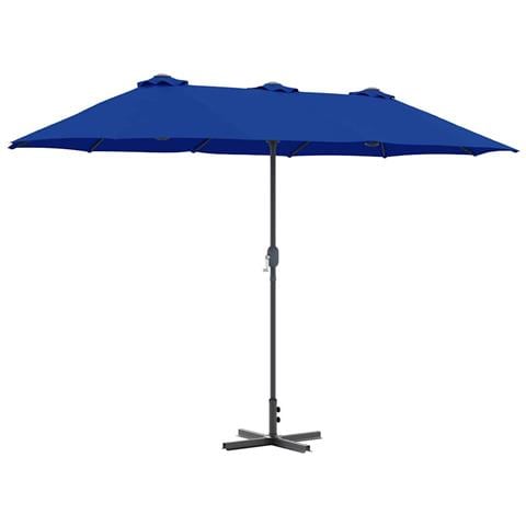 Ombrello da giardino Blu 370 x 197 x 239 cm - Foto 1