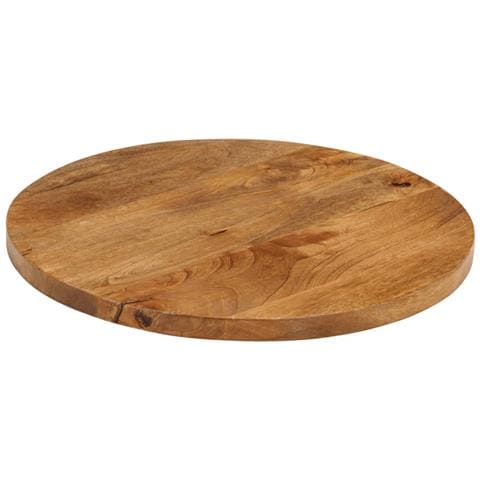 Piano per Tavolo Ø 50x3,8 cm Rotondo in Legno Massello di Mango - Foto 2