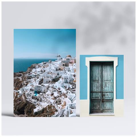 Set Di 6 Stampe Grecia Immagini Stampe Artistiche Da Parete Decorazione Poster Design D'interni Nella Galleria D'arte A3 & A4 Senza Cornice - Foto 2