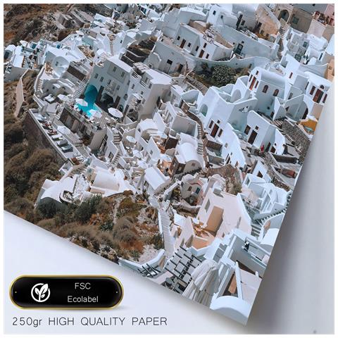 Set Di 6 Stampe Grecia Immagini Stampe Artistiche Da Parete Decorazione Poster Design D'interni Nella Galleria D'arte A3 & A4 Senza Cornice - Foto 6