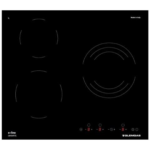 Piano Cottura In Vetroceramica Da 60 Cm Con 3 Fuochi, 6000 W - Gth63et - Foto 1