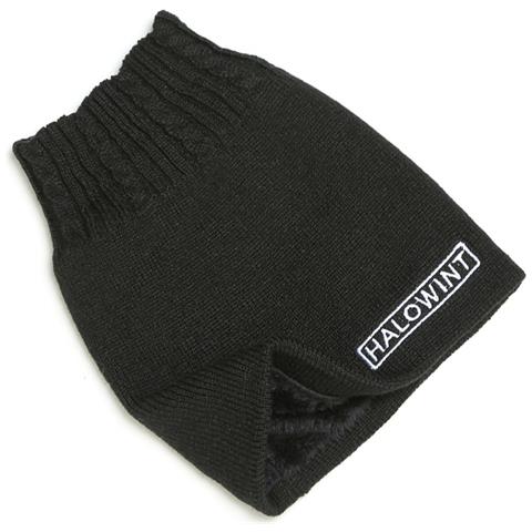 Scaldacollo Ricamato Con Lettera A Tinta Unita - Scaldacollo In Maglia Caldo Black - Foto 2