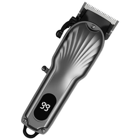 Tagliacapelli Elettrico Ricaricabile Cordless Professionale Con Lama In Ceramica E Display Lcd Grey - Foto 4