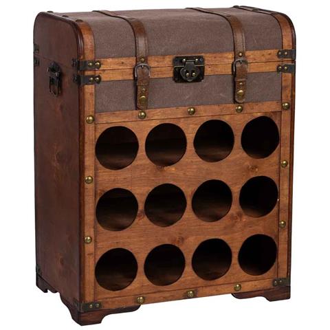 Baul Porta Bottiglie In Legno 45x28x59h Cm - Foto 1