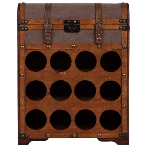 Baul Porta Bottiglie In Legno 45x28x59h Cm - Foto 2