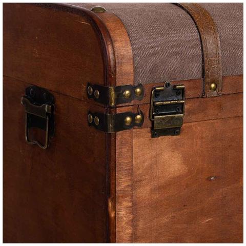 Baul Porta Bottiglie In Legno 45x28x59h Cm - Foto 7