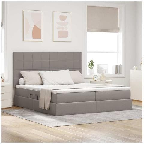 Letto con luci a strisce a LED Talpa 200 x 200 cm Tessuto - Foto 2