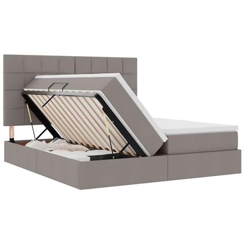 Letto con luci a strisce a LED Talpa 200 x 200 cm Tessuto - Foto 9