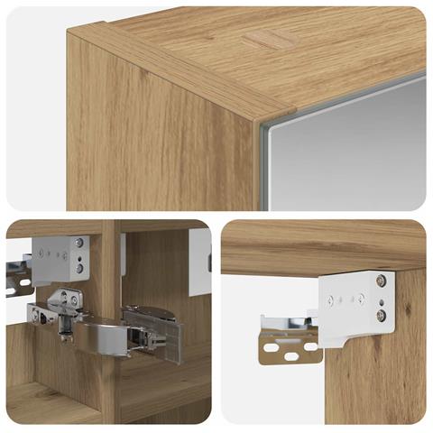 Mobiletto per specchio da bagno con porta Rovere Artigianale - Foto 9