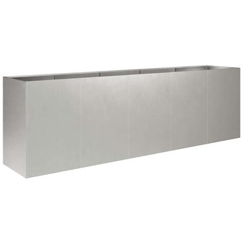 Vaso da giardino Argento 200 x 40 x 60 cm Acciaio Inox - Foto 1