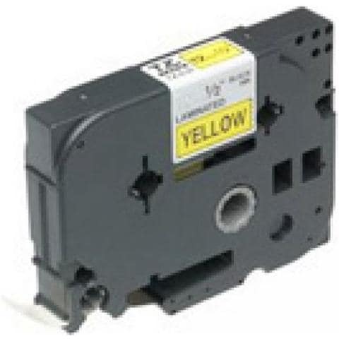 Nastro Laminato in Poliestere per Etichettatrice Formato 24 mm x 8 m Nero e Giallo - Foto 2