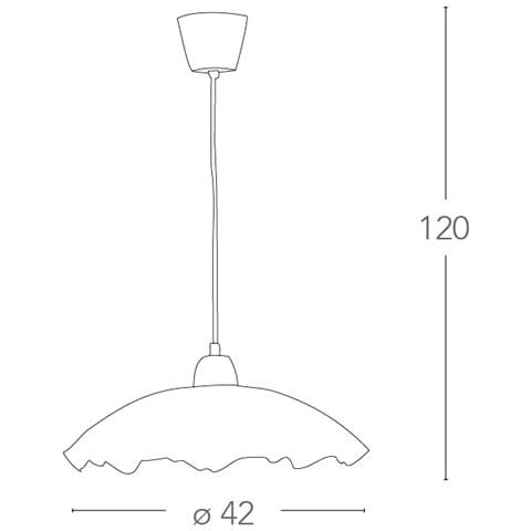 I-ROOT / S42 - Lampadario bianco con decoro floreale nero 60 watt E27 - Foto 6