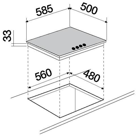 Piano Cottura STS6458- a Gas 4 Fuochi Gas Colore Avena - Foto 2