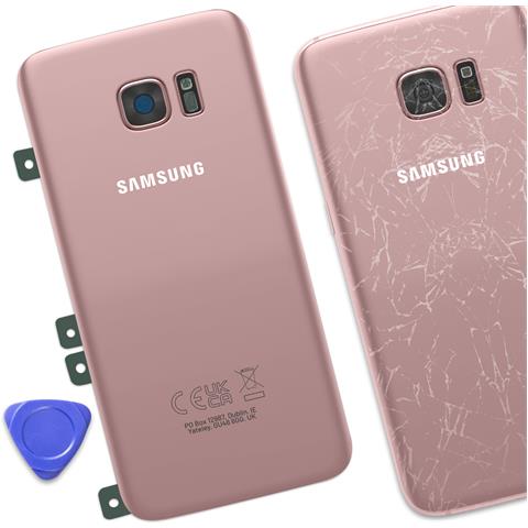 Cover Batteria Originale Per Galaxy S7 Edge Con Adesivo Biadesivo, Rosa - Foto 2
