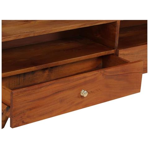 Mobile Porta Tv In Legno Massello Di Recupero 140x30x40 Cm - Foto 2