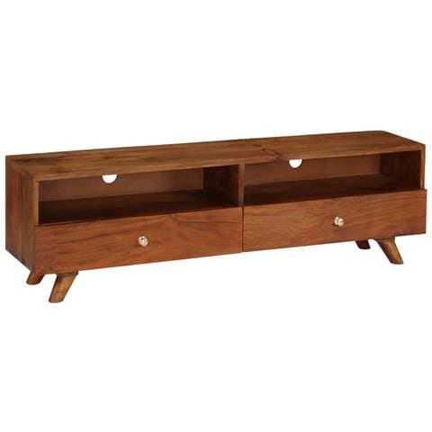 Mobile Porta Tv In Legno Massello Di Recupero 140x30x40 Cm - Foto 10