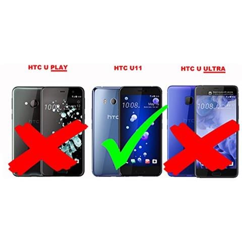 Custodia Compatibile Con Htc Ocean / U11 In Nero Di Notte - Coperchio Protettiva Con Chiusura Magnetica, Funzione Stand E Tasca Per Le Carte - Foto 2