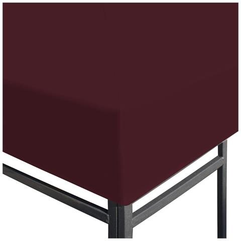 Copertura Superiore Per Gazebo 310g / m² 3x4m Bordeaux - Foto 2