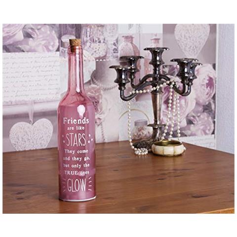 Boxer Da Regalo Light-up Led Vetro Starlight Bottiglia Bello Decorativo Articoli Per La Casa Perfetta Per Il Vostro Amico Completo Di Tag Splendido Regalo Rosa - Foto 3