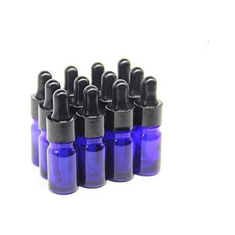 10ml Blu Contagocce Bottiglie Di Vetro Vuote Contagocce Con Vetro Pipetta Contagocce Piccolo Campione Bottiglie Di Vetro Per Lolio Essenziale Del Diffusore Massaggi Bellezza Olio Mix - 12 Pz - Foto 1