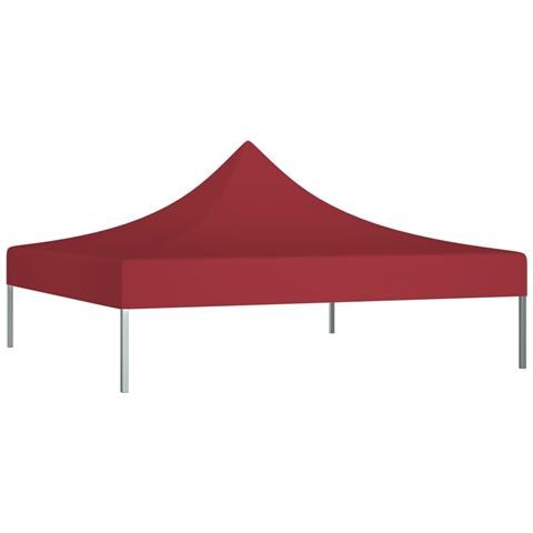Tetto per Tendone per Feste 3x3 m Rosso Borgogna 270 g / m² - Foto 5