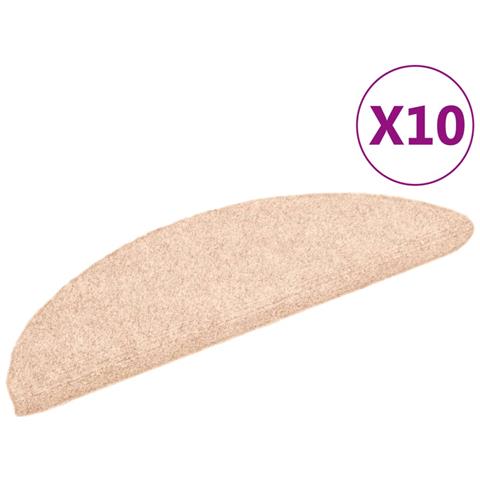 Tappetini Scale Adesivi 10 pz 54x16x4 cm Marroni Agugliati - Foto 1