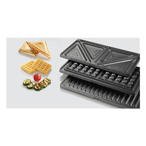 Gorenje Sandwich Maker Sm703gcg 700 W, Numero Di Piatti 3, Numero Di Pasticceria 2, Grigio - Foto 1